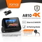 دوربین خودرو شیائومی مدل 70MAI Dash Cam 4K A810 دوربین جلو (پک اصلی و پلمپ) - Image 3